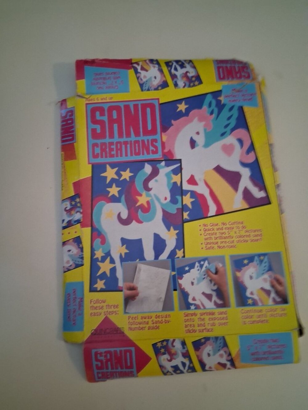 VTG Sand Creations Art Craft Kit Unicorn 90s